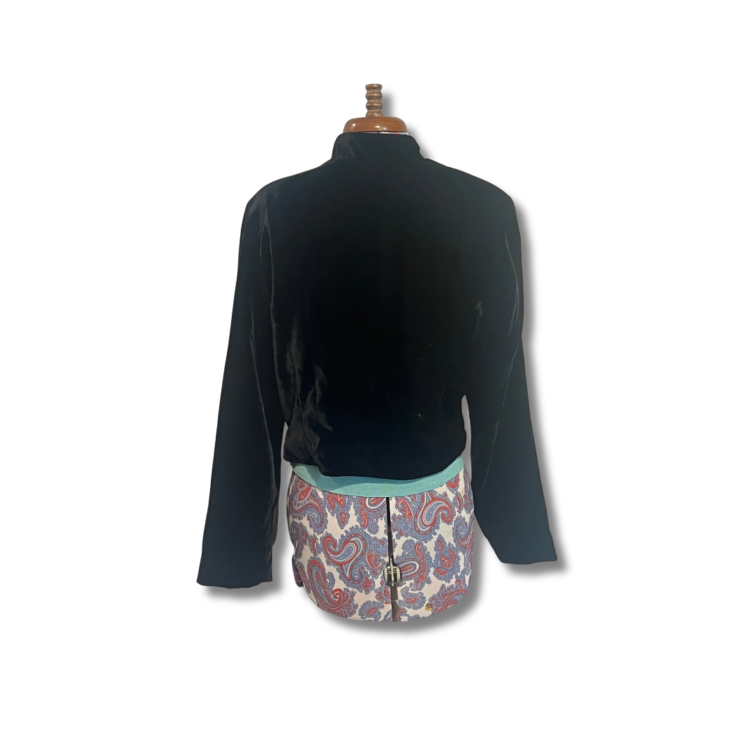 Vintage Circle T Southwestern Velvet & Tapestry Jacket – Western Boho Statement Piece