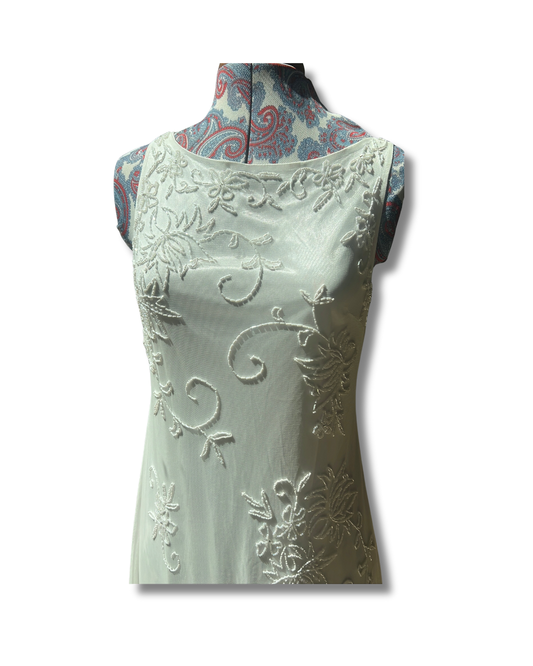 VTG White beaded dress