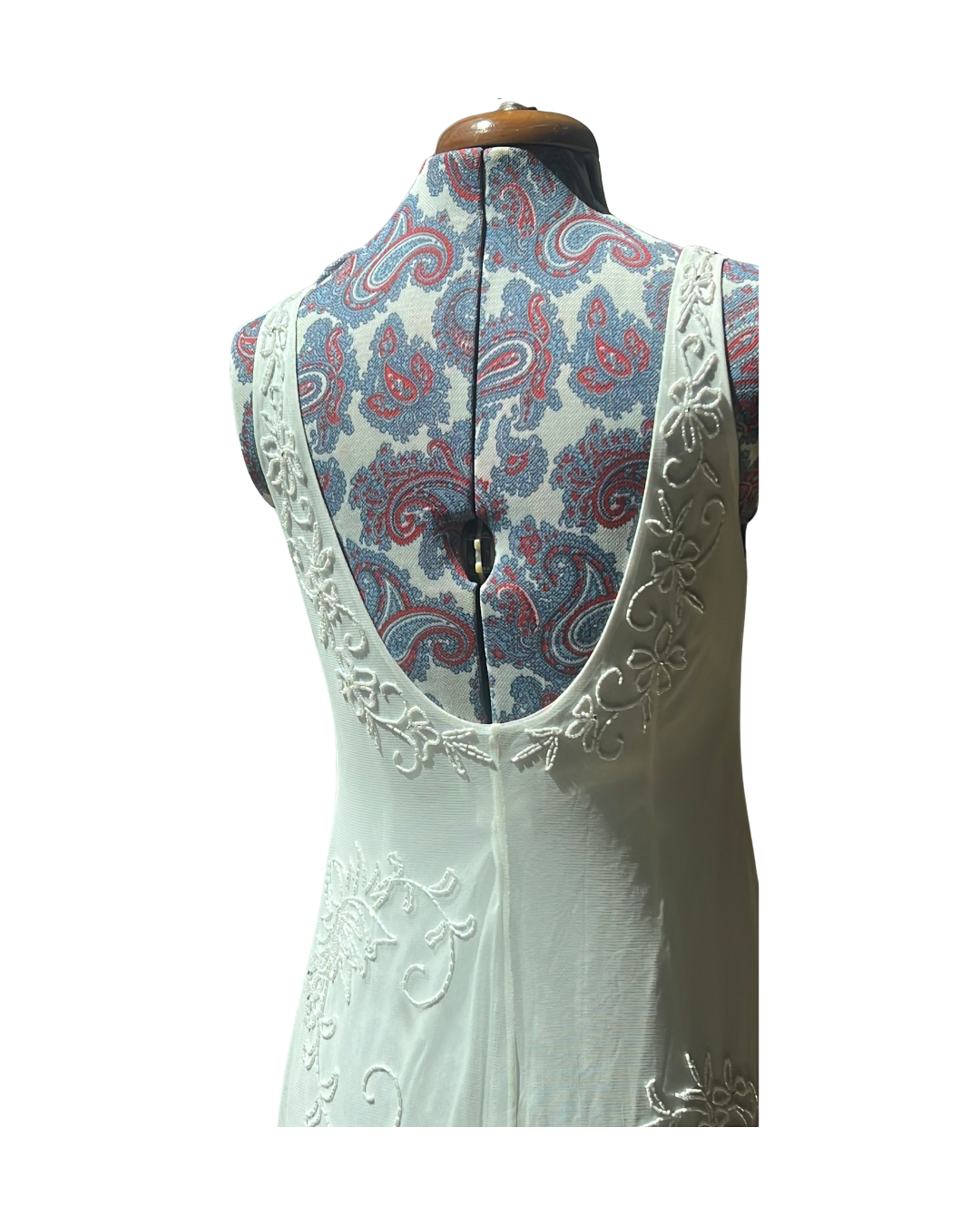 VTG White beaded dress