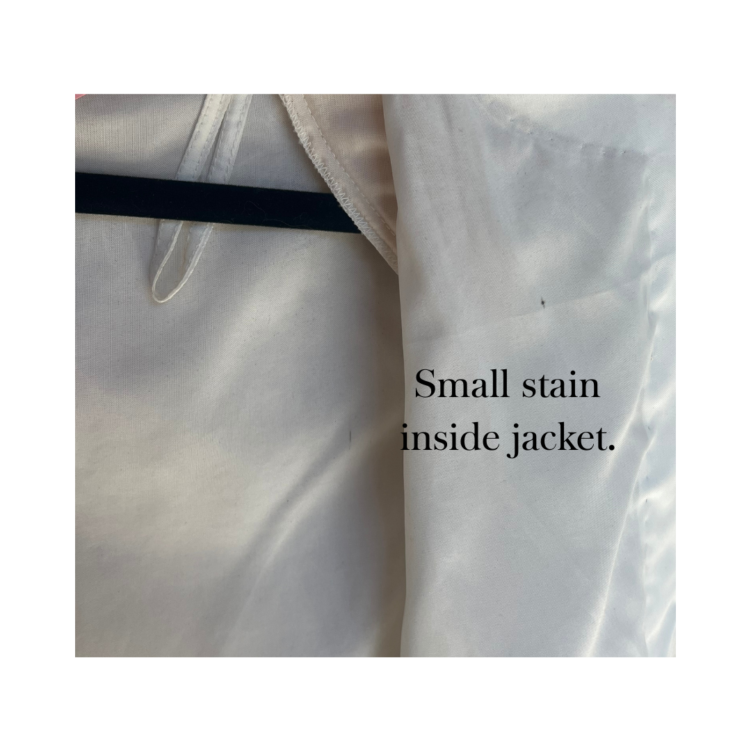 White Beaded Silk Jacket